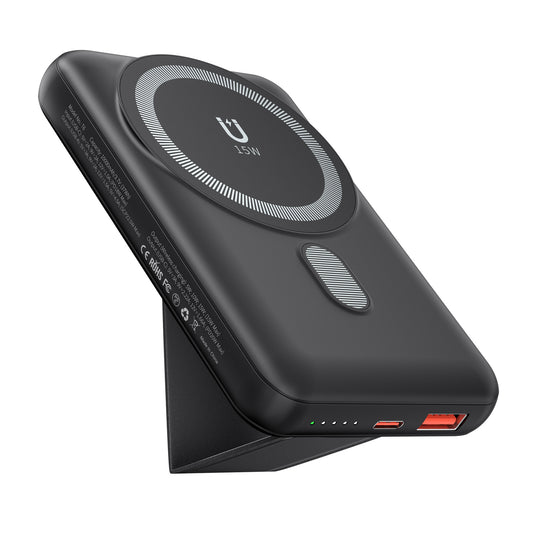 10000mAh Magnetic Power Bank, Mobile phone stand，15W Wireless Portable Charger, Fast Charging MagSafe Battery Pack for iPhone 17/16/15/14/13/12/Plus/Pro Max